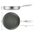 thumbnail image 2 of Toytexx 12-Inch Tri-Ply Stainless Steel Frying Pan with Lid, Honeycomb Non-Stick Coating, Scratch-Resistant, Dishwasher Safe, 2 of 7