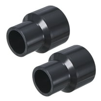 Uxcell 2-Pack UReducer Pipe Fitting, 1-1/2"*1" Reducing Coupling Connector Straight Pipe, Grey