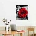 thumbnail image 2 of Creowell Canvas Wall Art Red Rose Painting Bathroom Accessories,Black and White Wall Art Flower Pictures Canvas Print Artwork for Living Room Bedroom Home Decorations 16x20 Inches, 2 of 3