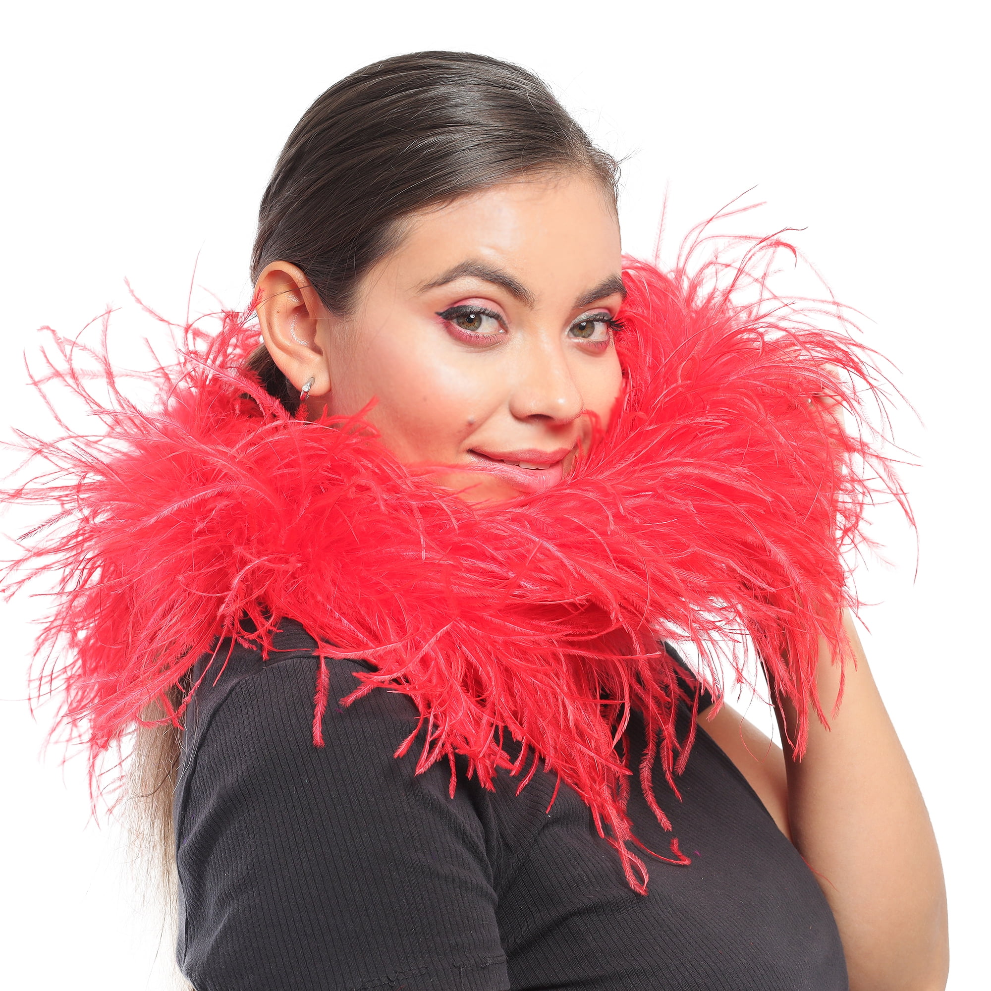 3 ply 72 Red Ostrich Feather Boa –