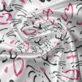 thumbnail image 5 of Ambesonne Kittens Valance Pack of 2, Funny Cat Faces and Hearts, 42"X18", Pink Charcoal Grey White, 5 of 5