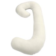 Leachco Snoogle Chic Jersey Total Body Pregnancy Pillow with Easy on-off Zippered Cover -Ivory