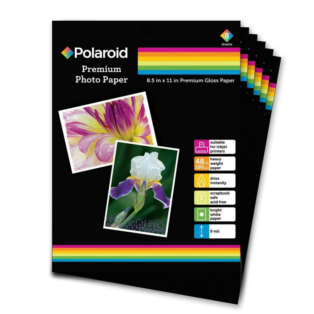 Polaroid Premium Gloss Photo Paper. 48 Sheets, 8.5in x 11in Walmart