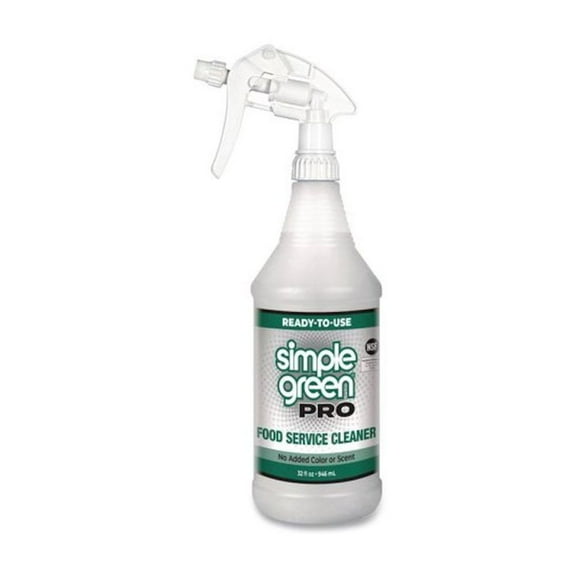 simple green Pro Food Service Cleaner Ready-To-Use, 32 oz Spray Bottle, 12/Carton