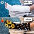 thumbnail image 7 of COEQINE Sunflower Leg Cast Cover Butterfly Cast Sleeve for Foot Leg Protector-M Removable Leg Cast Cover Sock Easy to Clean Bandage Protector Outdoor Cover Gifts for Friends Family, 7 of 7