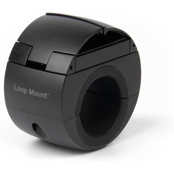 Loop Mount Universal Bike Phone Holder, 360° Rotating Metal Handlebar Mount, Black