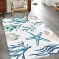 thumbnail image 3 of 3'x5' Area Rugs, Summer Coastal Indoor Outdoor Area Rug for Living Room Bedroom, Ocean Watercolor Starfish Shell Seaweed Washable Bathroom Rugs Kitchen Floor Carpet Mats Home Decor Aesthetic, 3 of 8