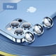 thumbnail image 2 of Protector de vidrio con anillo de metal azul, película antibalas y resistente a rayones para cámara de iPhone 13 Pro/Pro Max, 2 of 8