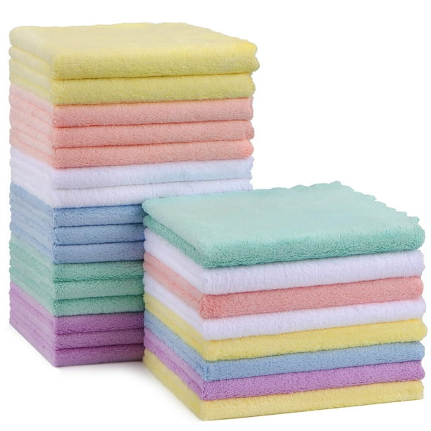 Paños de Lavado para Bebé HOMEXCEL Paquete de 24 Unidades 29x29 cm Suaves y Absorbentes