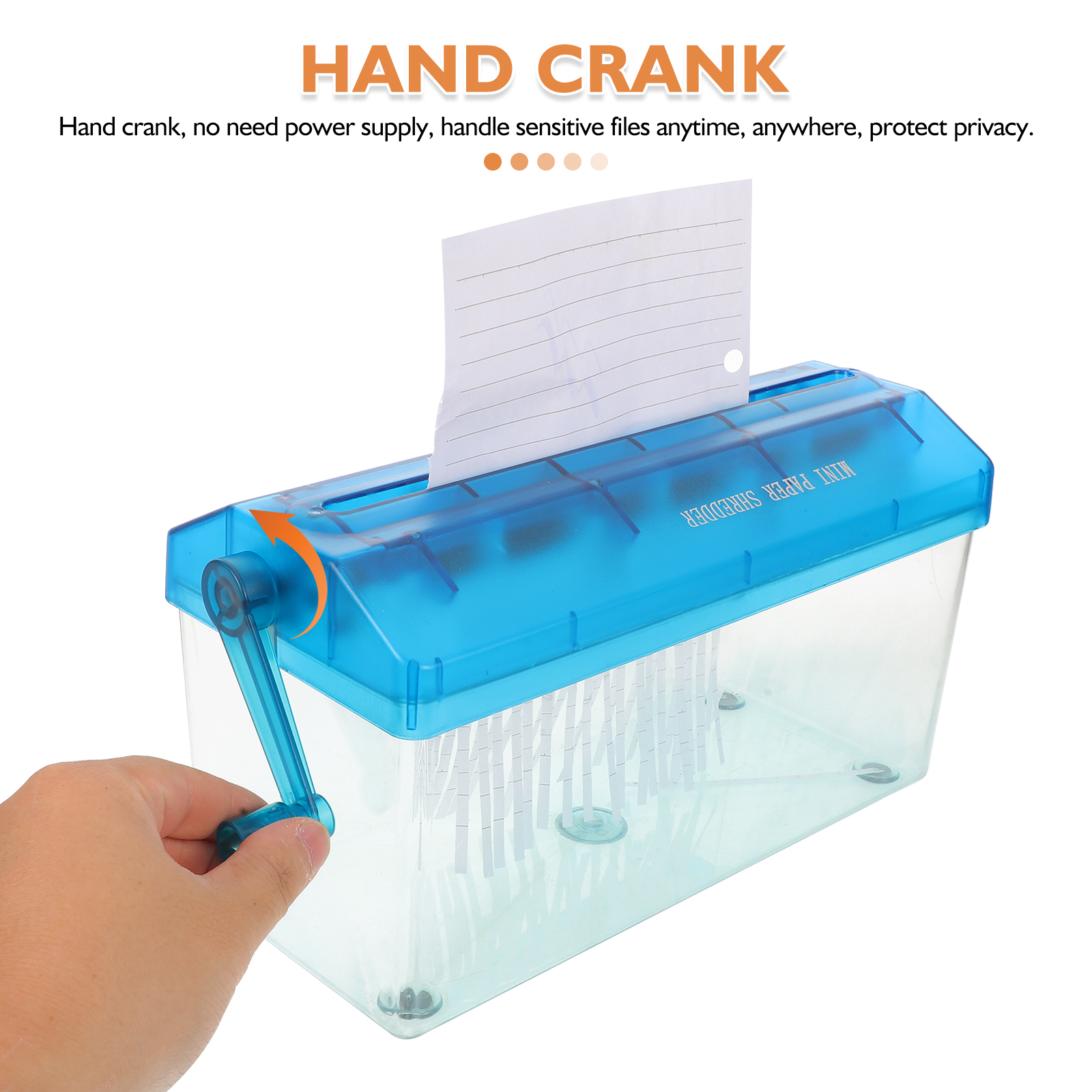 LOLIPPYY Portable Paper Shredder: Manual Shredder - Home Office Desktop Stationery for A4 Paper Notes Bills Portrait & Photos - Christmas Birthday Gift