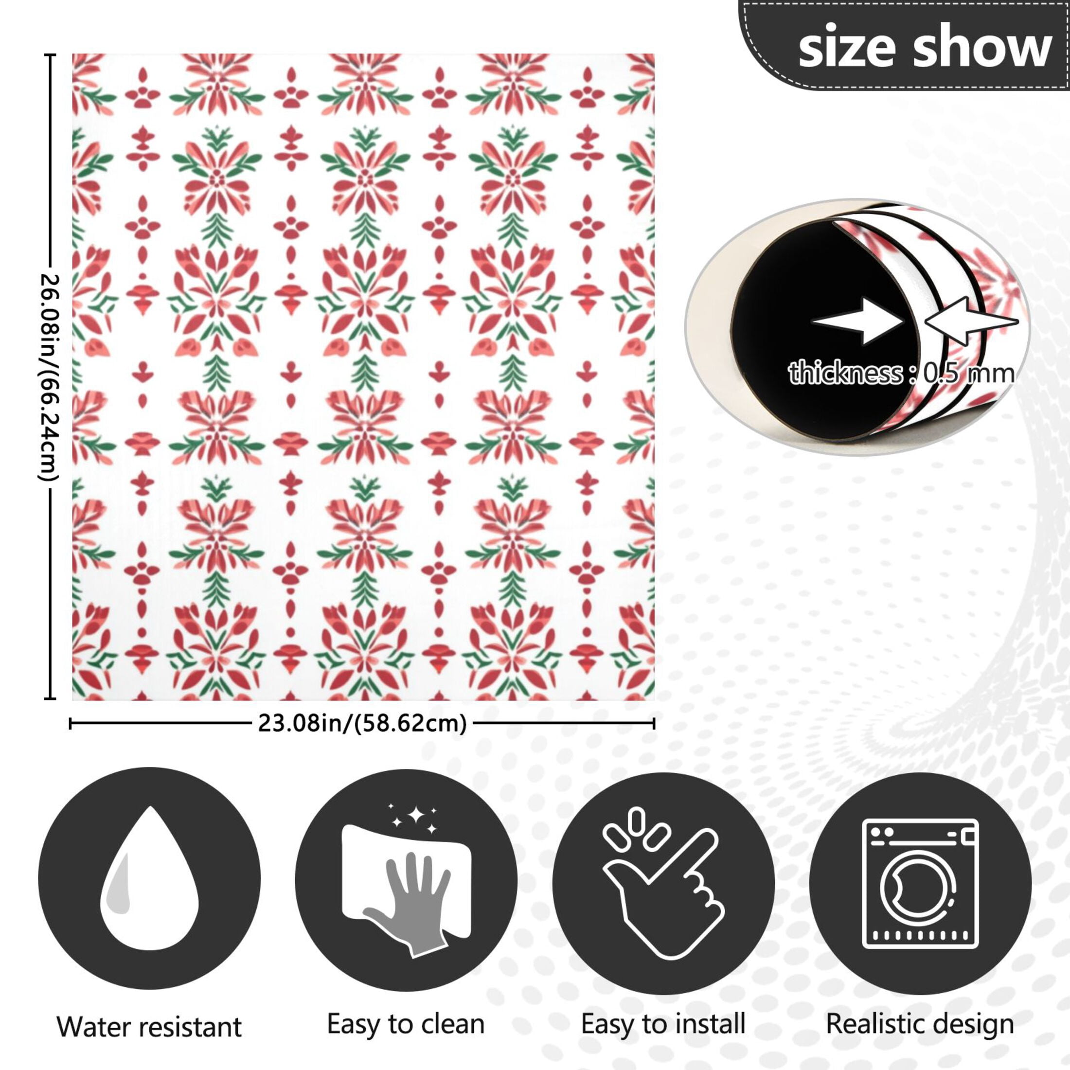 Dishwasher Magnetic Sticker 23x26 Inch Refrigerator Magnetic Sticker Washing Machine Magnetic Sticker Kitchen Panel Magnetic Sticker Home Decor Christmas Stripes