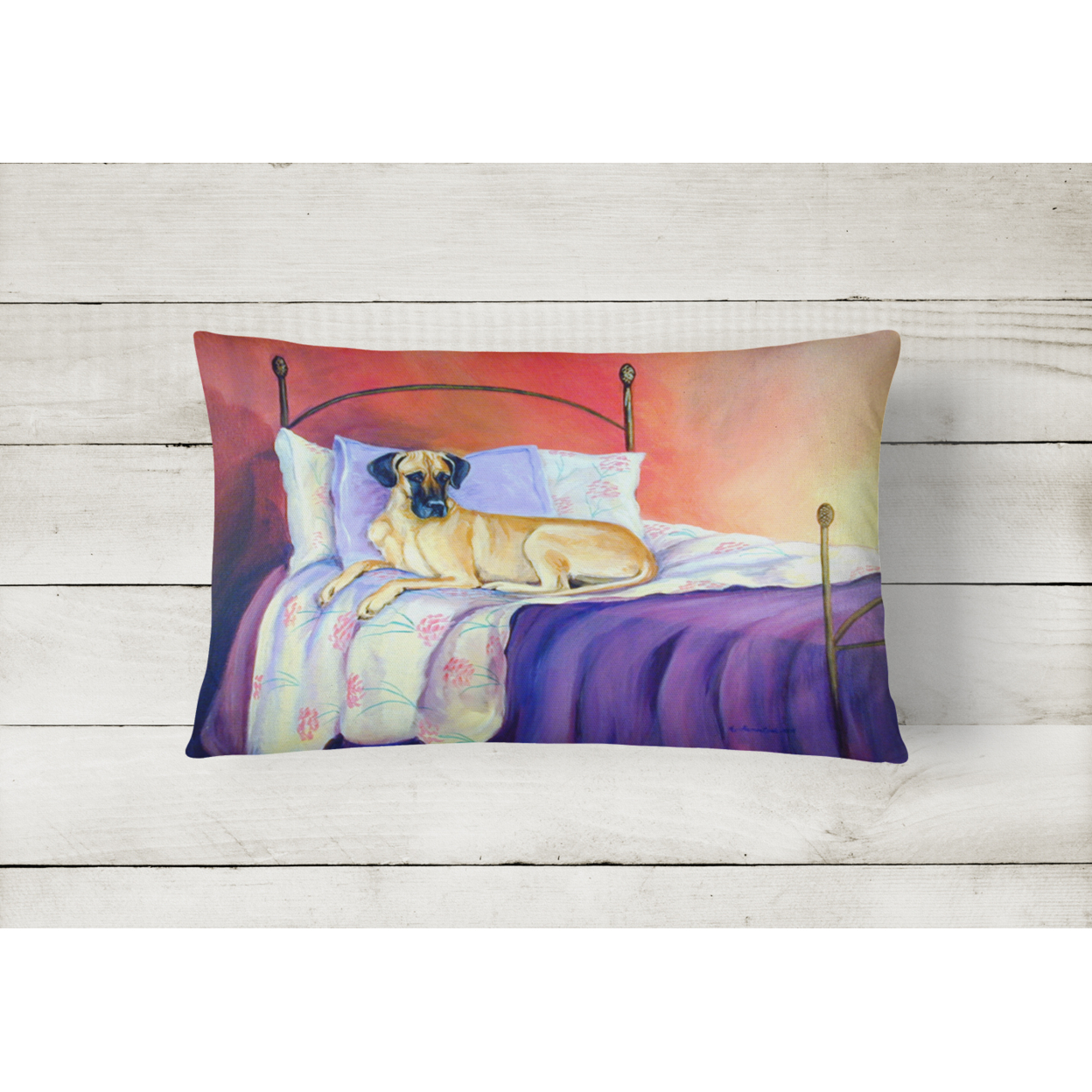 Carolines Treasures 7256PW1216 Great Dane Decorative Canvas Fabric Pillow, 12H x16W, multicolor