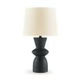 thumbnail image 3 of Benjara BM317499 25 in. White Table Lamp, Black Sculptural Solid Base - Drum Hardback - Set of 2, 3 of 5