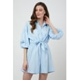 thumbnail image 5 of Miss Lavish London Stylish Romper Jumpsuit for Women - Trendy One-Piece Outfit for Casual & Party Wear Summer Rompers for Women - Sea Blue, X-Large, 5 of 7