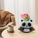 thumbnail image 5 of Hot6sl Ofertas de La Semana Bonita Maceta de Resina con Forma de Panda Que Se Balancea para Decorar La Mesa Del Balcón Del Jardín con Orificios de Drenaje y Tapones., 5 of 6