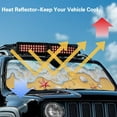 thumbnail image 4 of HUIAOCNG Beach Windshield Sun Shade for 2018-2025 Jeep Wrangler JL JLU & 2020-2025 Jeep Gladiator 310T Polyester Covered Foldable Front Sunshade, Blocks UV Rays and Heat, Outdoor Camping, 4 of 6