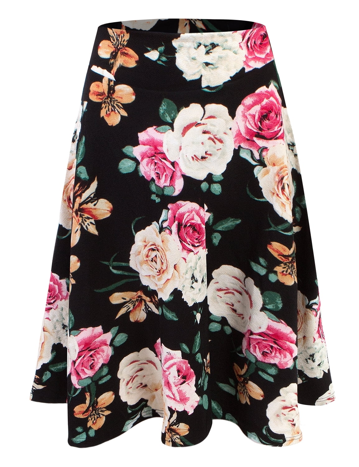Double waistband 4 panel flared skirt main image 1