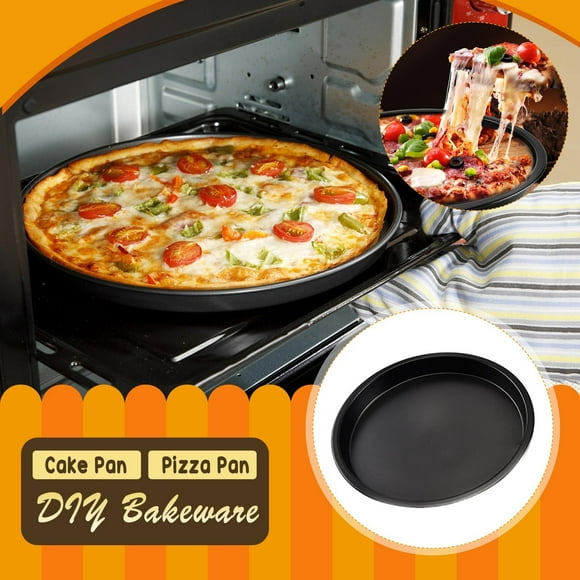Non-stick Cake Pan Pizza Pan Round PIZZA Pan DIY Household Baking Pan Small Nonstick Pot 2 Handle Guard for Frying Pan 9 Pan Nonstick Small Saute Pans for Cooking Ceramic Frying Pan
