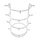 thumbnail image 3 of Soporte de exhibición de tiara, soporte de exhibición de corona, estante de almacenamiento de metal para corona de princesa 4 nivel, 3 of 9