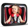 thumbnail image 1 of Baby Car Mirror, DARVIQS Seat Safely Monitor Infant Child in Rear Facing Seat, Wide View Shatterproof Adjustable Acrylic 360°for Backseat, Crash Tested and Certified for Safety, 1 of 5