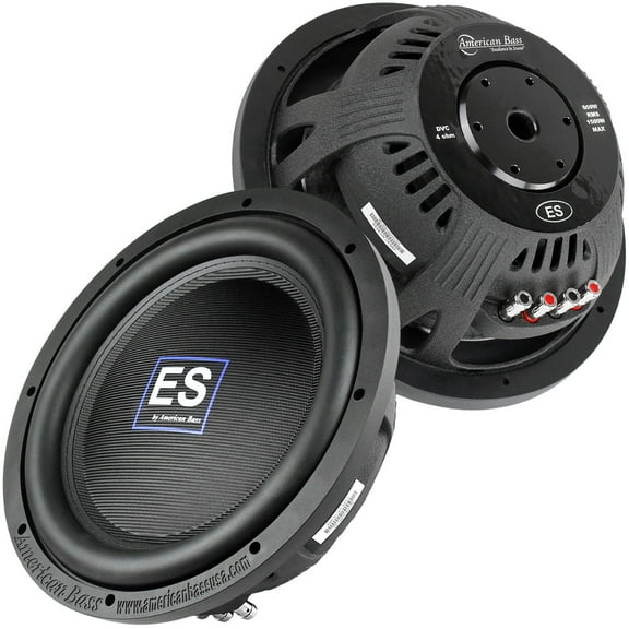 2 Pack American Bass 12" Slim Subwoofer 1500W Max DVC 4 Ohm Car Audio ES-1244
