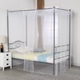thumbnail image 1 of VECELO Twin Black Canopy Metal Bed, Multiple Size Available, 1 of 6