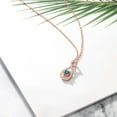 thumbnail image 4 of Gem Stone King 18K Rose Gold Plated Silver Pendant with Chain Blue Moissanite and (1.10 Cttw), 4 of 4