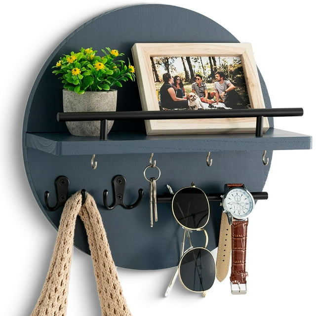 Portallaves Decorativo de Pared con Estante y Ganchos dreampossible