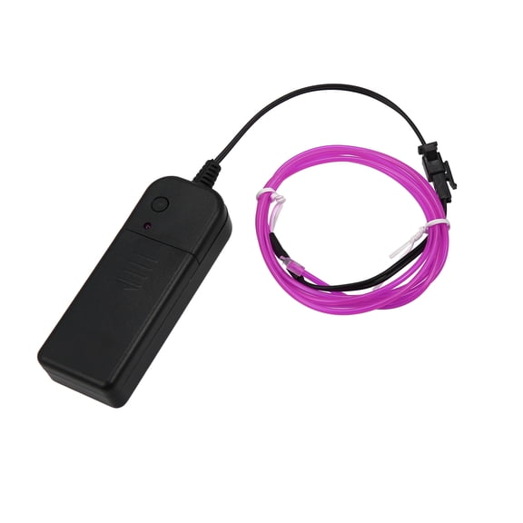 1 Meter/3ft Neon EL Wire String Strip Purple Cold Light Glow String Strip for Car Auto Interior Decoration