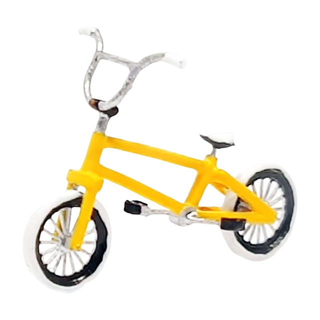 Mini bicicleta realista CUTICAT modelo de bicicleta juguete Decoración de escritorio AMARILLO