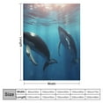 thumbnail image 4 of JEUXUS  Soft Cozy Throw Blanket Two Humpback Whales Swim in Ocean Fuzzy Warm Couch/Bed Blanket for Adult/Youth Polyester(Home/Travel/Camping Applicable), 4 of 6