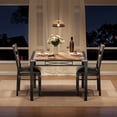 thumbnail image 2 of Dining Table Set for 2 with Upholstered Chairs, Wood Kitchen Table Chairs Set of 2 with Corner Protector for Small Space, Kitchen Room, Apartment, 2 of 20