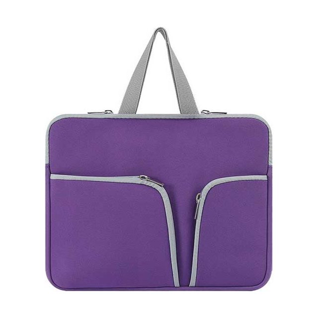 HLONK Housse d'Ordinateur Imperméable Étui Portable Poche de Transport Protecteur Compartiments Réutilisables Rangement d'Affaires Noir 13 Pouces