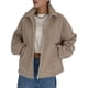 thumbnail image 2 of Chaqueta de Invierno para Mujer, , de Larga, con Cremallera, Corta, Cálida, para Otoño, para Hacer Ejercicio Caqui M, 2 of 8