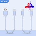 thumbnail image 2 of Cable USB C corto de 0,2 m a 1 m, 6 A, USB C a tipo C, cable de carga rápida, cable de datos para banco de energía, para iPhone 15, 16, Samsung, Huawei y Xiaomi, 2 of 5