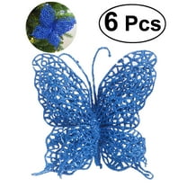 WHAMVOX 6Pcs 3 Inch Christmas Tree Ornaments Blue Holiday Decorations for Weddings and Parties