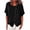 Black, variant on hlysgo Crew Neck Linen Tops for Women Short Sleeve Cotton Tee Shirts Asymmetrical Button Down Blouse Wine,L