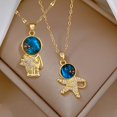 thumbnail image 6 of 2pcs/1pc Universal Fashion Pendant Necklace for Men & Women Space Moon Pendant for everyday and party wear Couple necklace,Fishtail, 6 of 17