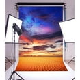 thumbnail image 2 of GreenDecor Desert Backdrop 5x7ft Photography Backdrop Dusk Rosy Clouds Sky Travel Landscape Photos Shooting Video Studio Props, 2 of 5