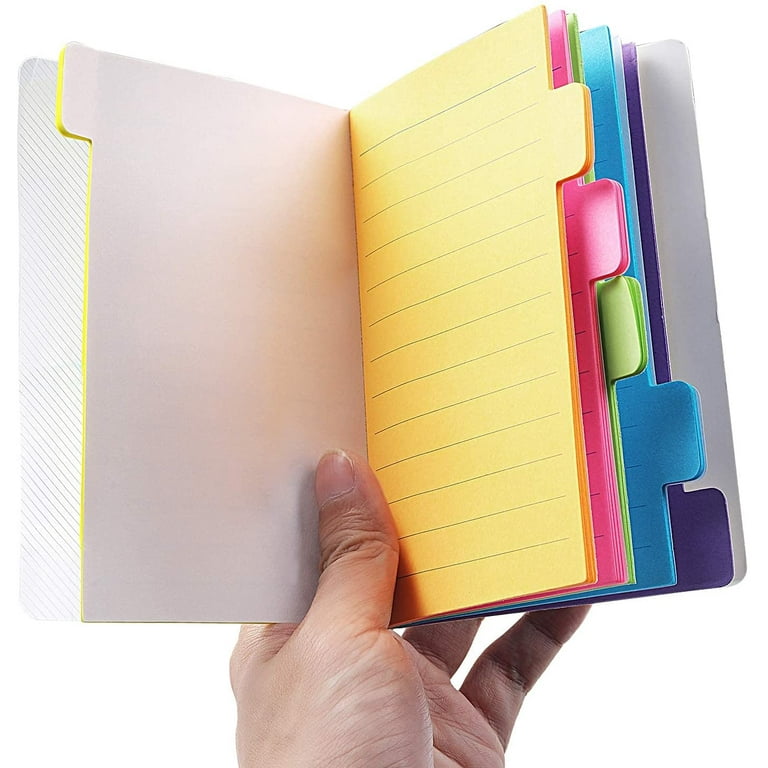 Office Supplies Sticky Notes Divider Sticky Notes Tabs ,tabbed Self-stick  Lined Bright Colors Note Pad, School Supplies 2 Pieces 120 Index Notes