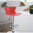 thumbnail image 3 of Jessar - Tabouret Réglable en Hauteur Soho Collection, Lot de 2, Rouge, 3 of 3