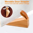 thumbnail image 2 of Tope de puerta de madera, cuñas de puerta antideslizantes de madera maciza, cuña de tope de puerta resistente y duradera, tope de puerta apto para puerta, 2 of 5