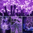 thumbnail image 4 of Solar String Lights Outdoor with Remotes, 39FT Dimmable LED Patio Light Waterproof, Shatterproof Solar Powered Light String, Warm Nature Daylight White Hanging Light for Café - Purple, 4 of 8