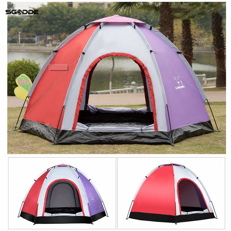 3-8 Person Camping Tent Waterproof Room Outdoor Hiking Backpack Fishing 