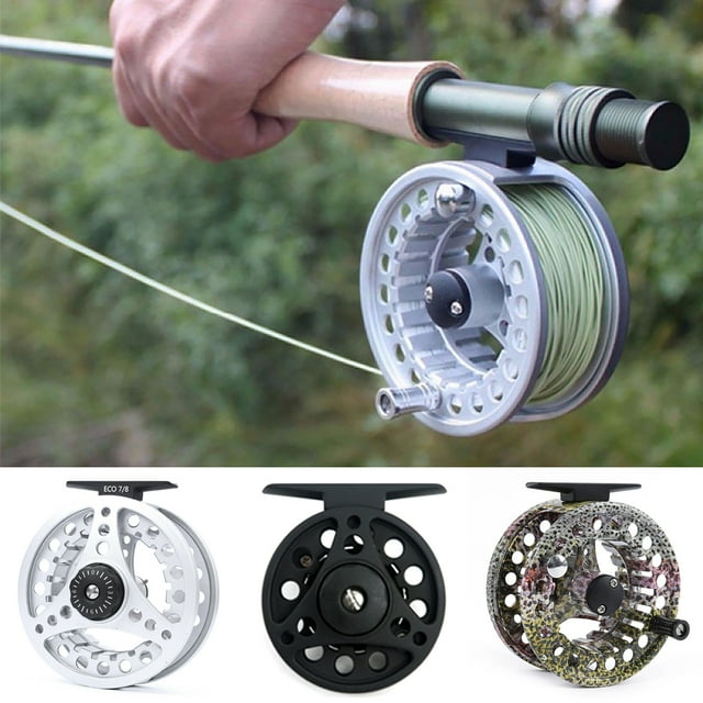 stanreset Moulinet de Pêche en Aluminium Changé à la Main Roue Tournante Portable Poisson Tackle Moulinets Lac d'Eau Salée Apprenant Professionnel Type 1