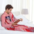thumbnail image 6 of Lsque Cool Flamingos Sunglasses Scene Pattern Long Sleeve Pajama Set for Men - Soft 2-Piece Sleepwear and Loungewear Set with Pockets, Comfy Nightwear-X-Large, 6 of 7