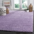 thumbnail image 2 of SAFAVIEH Laguna Neven Solid Shag Area Rug, Lilac, 5'3" x 5'3" Square, 2 of 6
