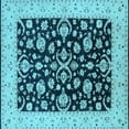 thumbnail image 1 of Ahgly Company Indoor Square Oriental Light Blue Traditional Area Rugs, 6' Square, 1 of 4