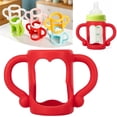 thumbnail image 2 of 1 Pack BPA-Free Soft Silicone Bottle Handles Compatible with Dr Brown Baby Bottles, Anti-Slip Easy Grip Helper Handles for Self-Feeding Toddlers(Red), 2 of 9