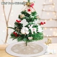 thumbnail image 3 of Snowflake Christmas Tree Skirt Decorations Winter Xmas Tree Mat 24/36 inch for Holiday Party Supplies Rustic Ornaments Small Tree Skirt, 3 of 8